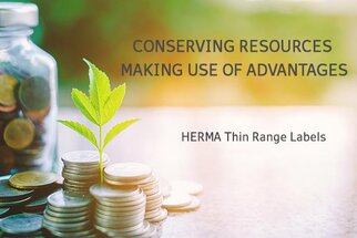 Économiser des ressources avec les étiquettes HERMA ThinRange, texte en allemand