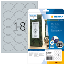 HERMA SPECIAL A4 Étiquettes argentées en plastique