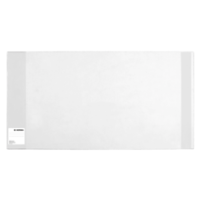 Weißes, rechteckiges Blatt Papier mit einer kleinen Beschriftung in der unteren linken Ecke.