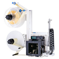 Un appareil de traitement de films, équipé de deux bobines et d'un panneau de contrôle, conçu pour des applications industrielles.