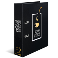 Classeur pour recettes noir et or