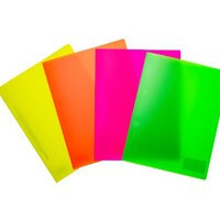 Plusieurs classeurs en couleurs fluo