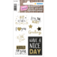 Geschenkaufkleber mit verschiedenen Botschaften wie "Best Wishes", "I Love You" und "Have a Nice Day" in dekorativem Design.