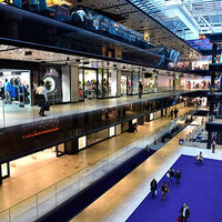 Translation: "Paysage commercial, centre commercial