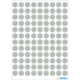 Ein Blatt mit mehreren gleichmäßig angeordneten grauen Punkten auf weißem Hintergrund.